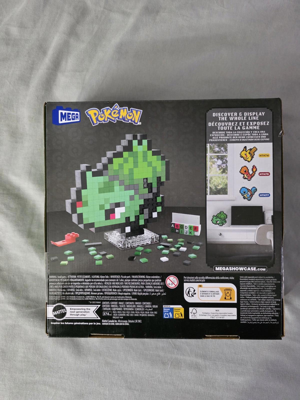 MEGA Pokemon Bulbasaur Pixel Art Building Kit - 374 pcs - New Sealed G63