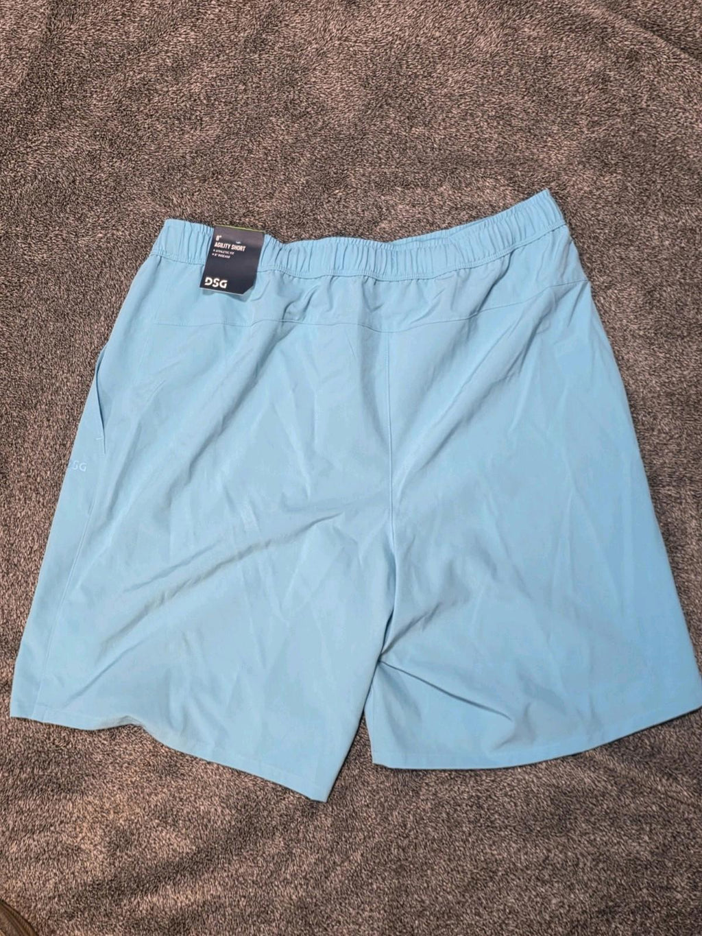 DSG Men's 8" Agility Woven Comfy Shorts | Blue Spray | Size-M.