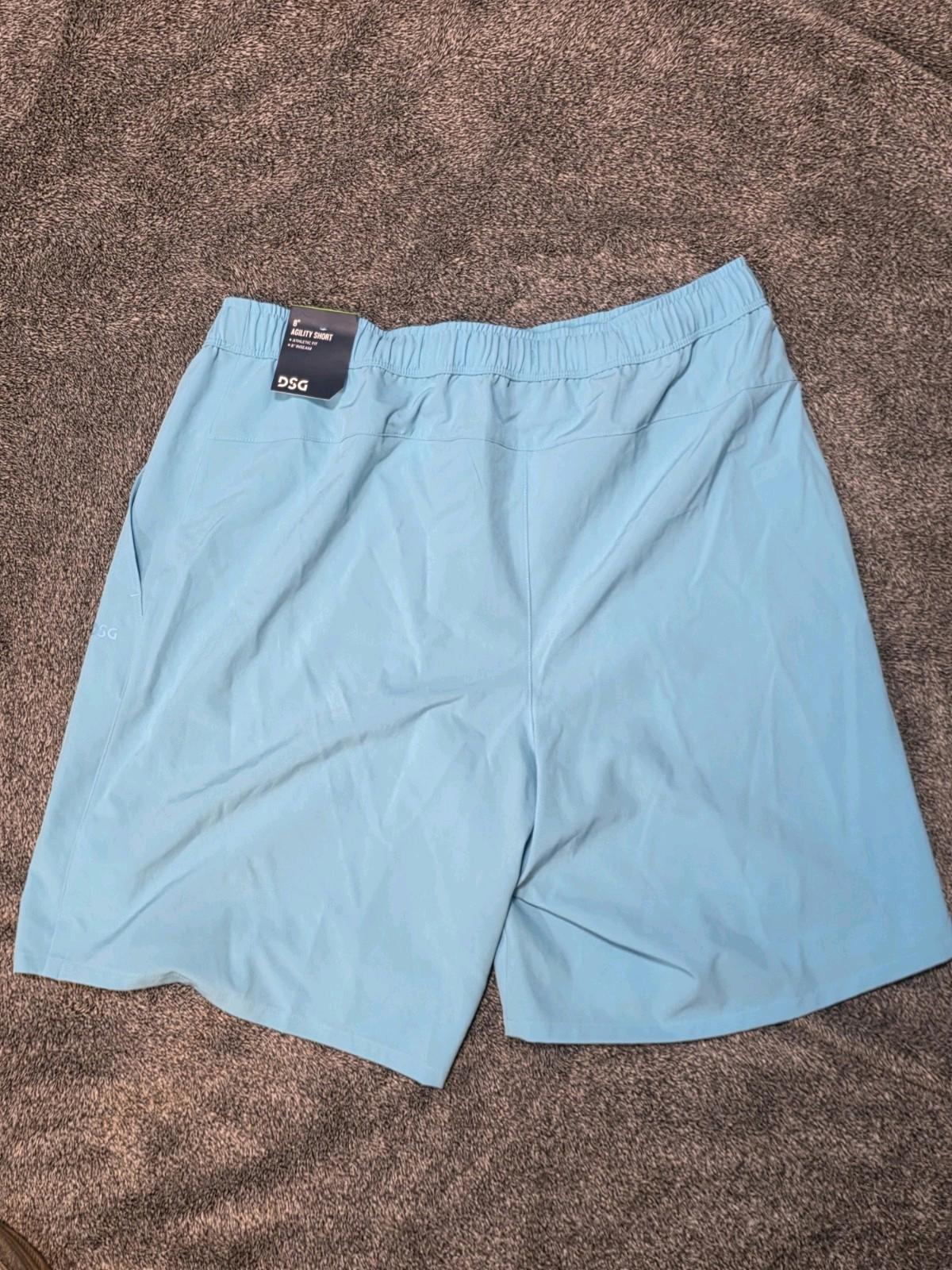 DSG Men's 8" Agility Woven Comfy Shorts | Blue Spray | Size-M.