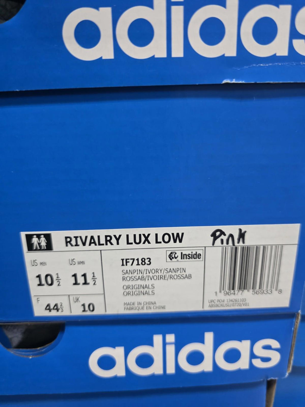 Adidas Rivalry Lux Low Shoes M10.5 W11.5 Pink
