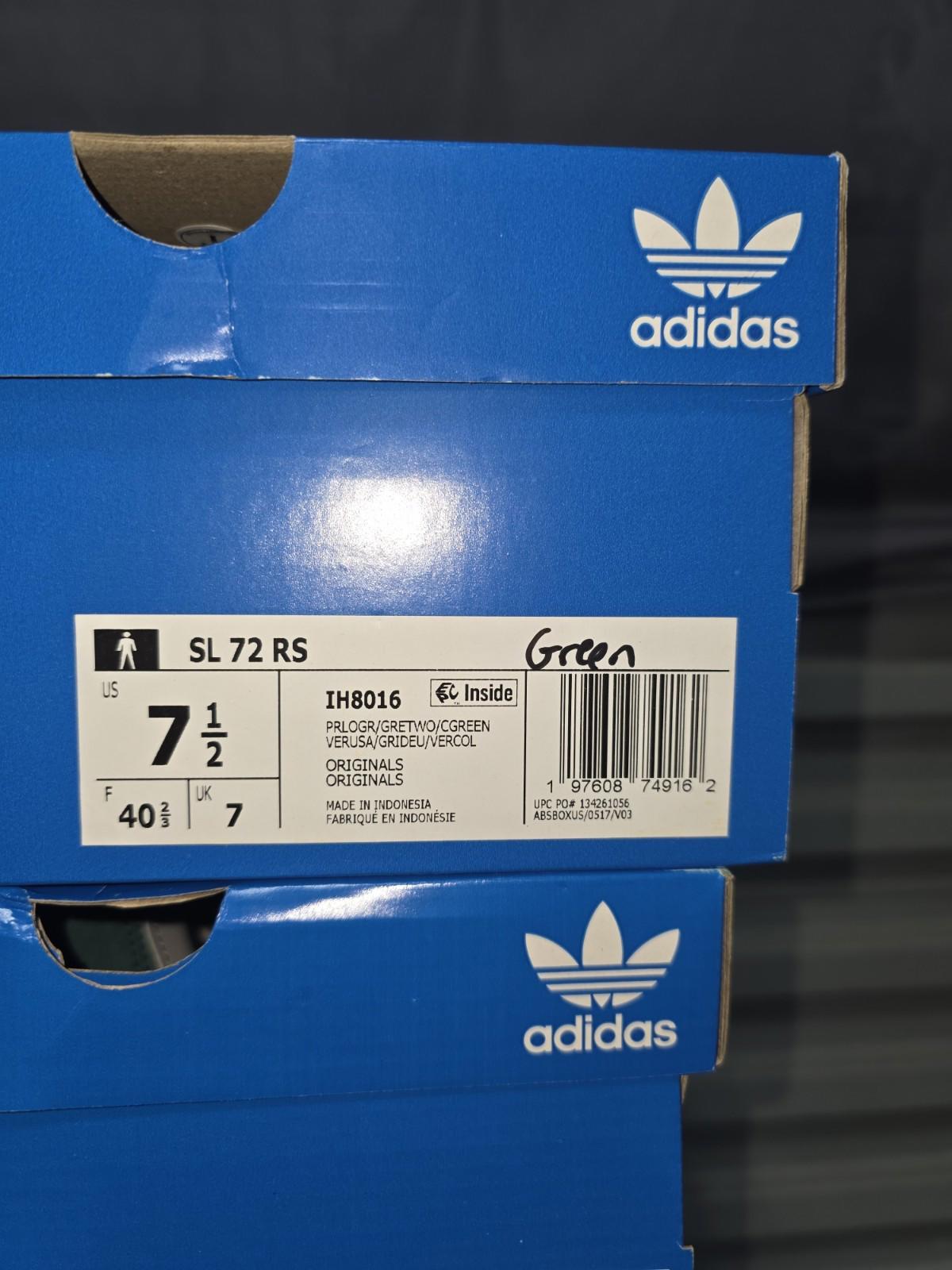 Men’s Adidas Originals SL 72 RS Size 7.5 Green