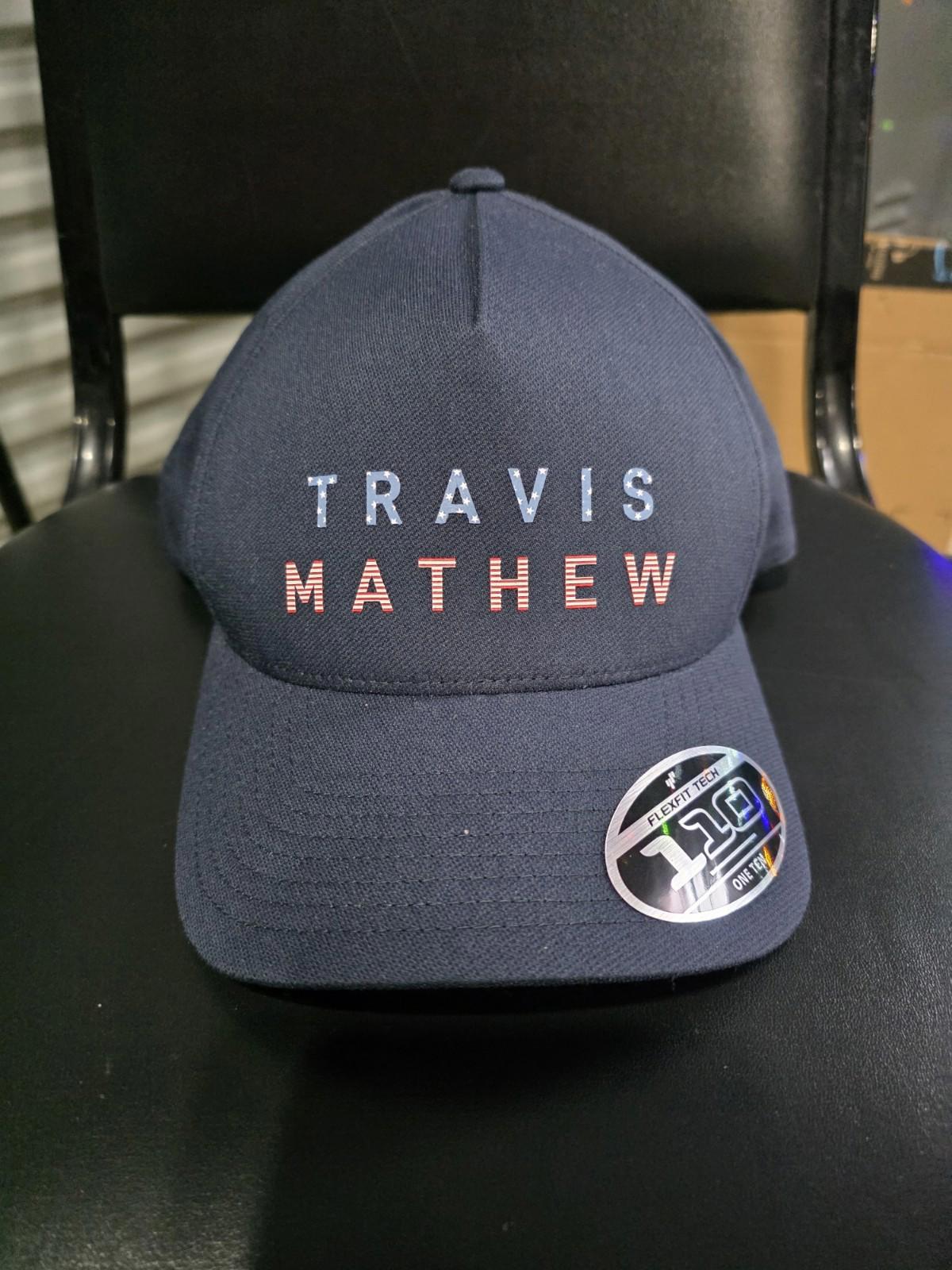 Travis Matthew Hat Patriotic Lettering OSFM Flexfit
