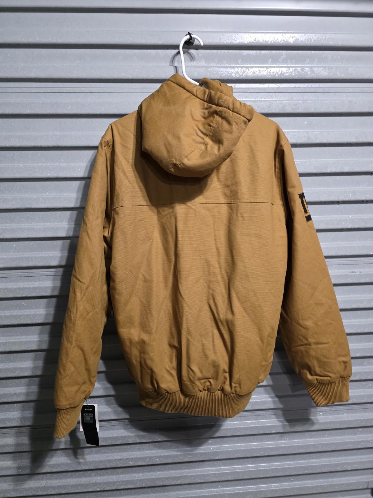 NFL Giants Men’s M Brown Sherpa Lined Full Zip Hooded Jacket Team Apparel
